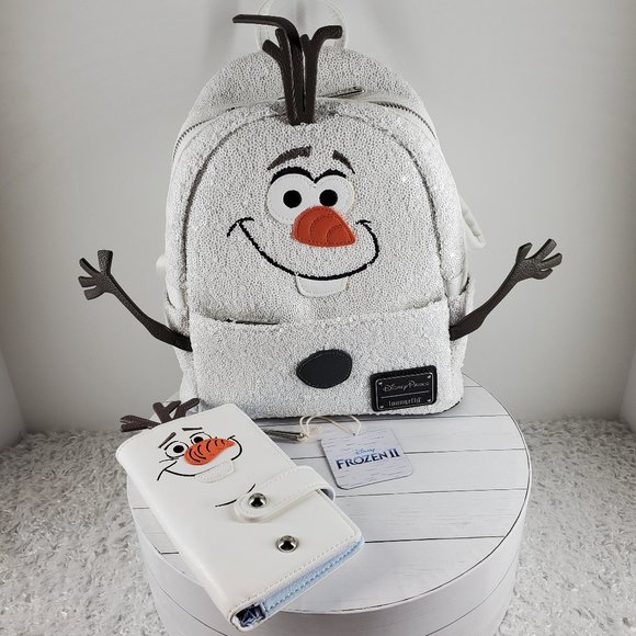 Loungefly Handbags - Loungefly Disney Olaf Mini Backpack and wallet